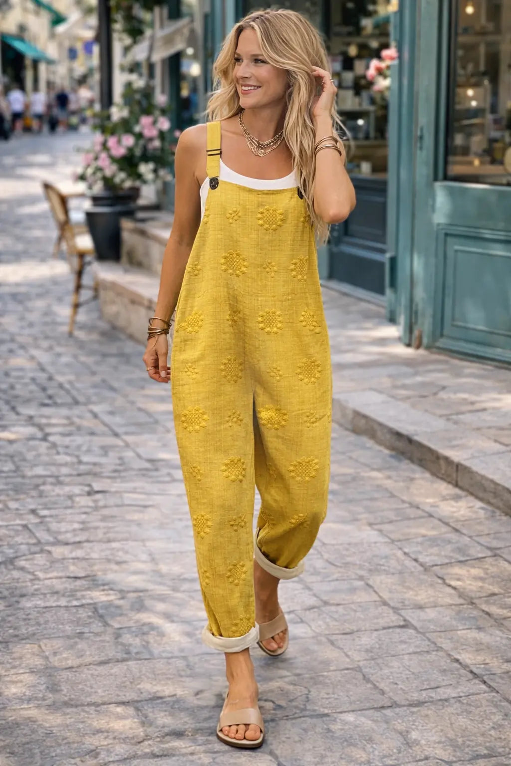 Peto Sahara | Mono Boho Estampado con Tirantes Ajustables