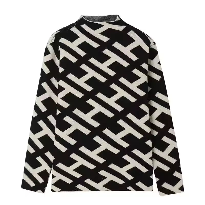 Dafne | Jersey con estampado geométrico
