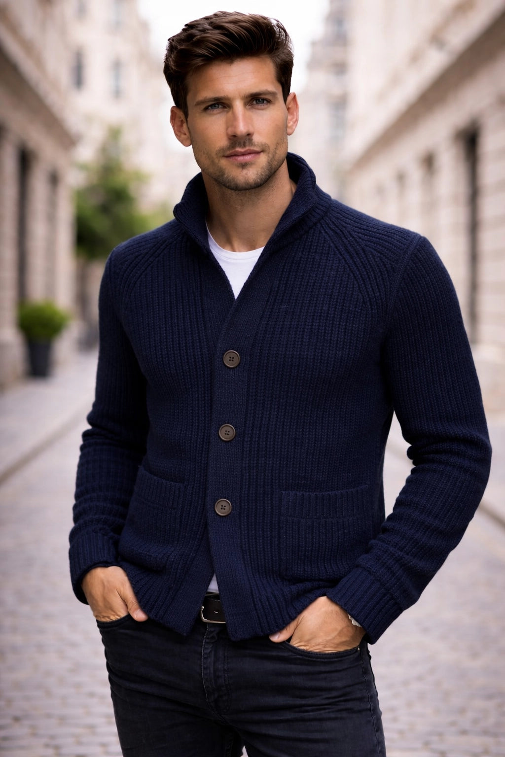 Damián | CHAQUETA DE PUNTO CON BOTONES CLÁSICA