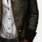 Daniela | Chaqueta de tweed con detalles de terciopelo - Inés Atelier