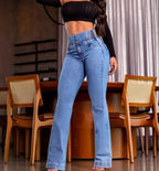 Sara | Vaqueros elásticos con cintura alta - Inés Atelier