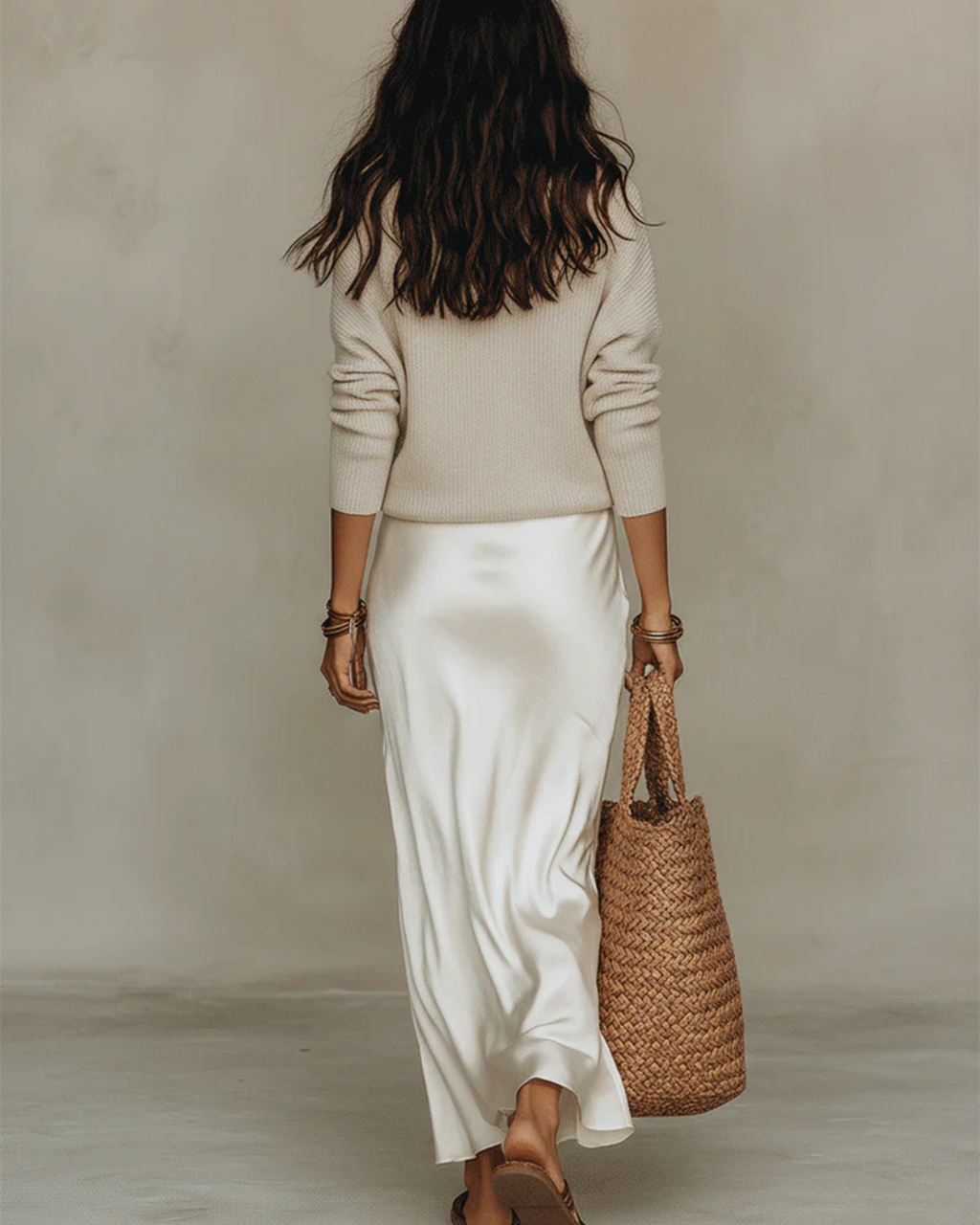 Regina | Vestido Satinado con Jersey Integrado