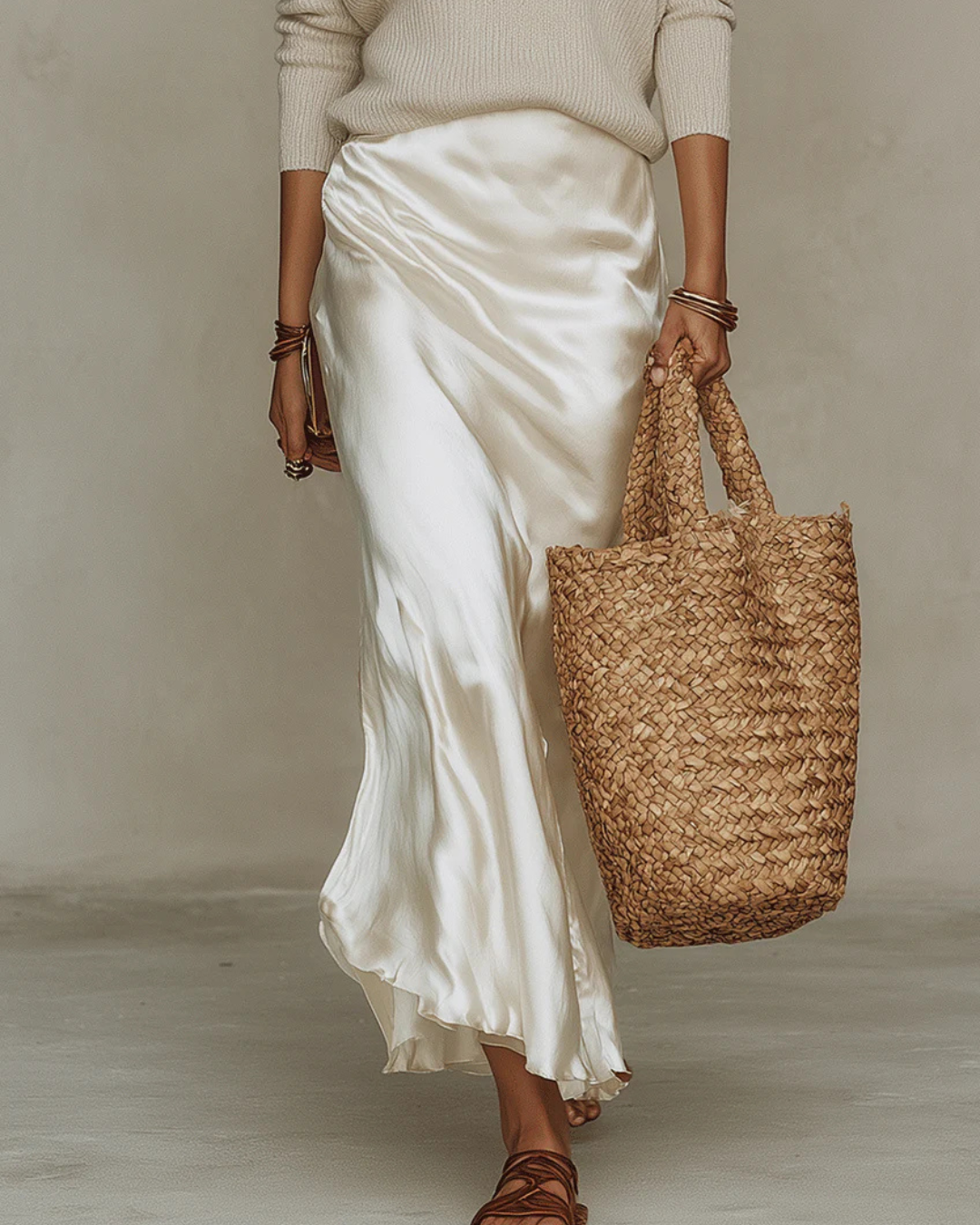 Regina | Vestido Satinado con Jersey Integrado