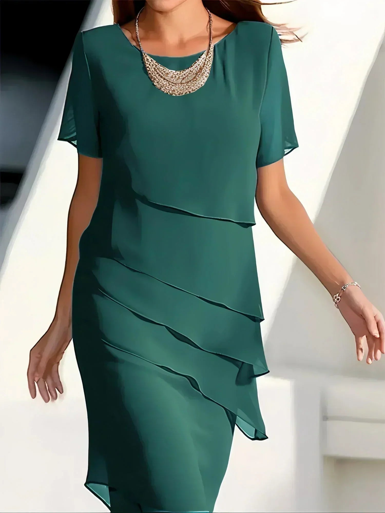 Bianca | Vestido midi con capas