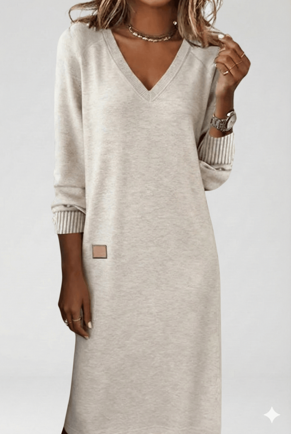 Silvia — Vestido largo de punto suave - Street Atelier