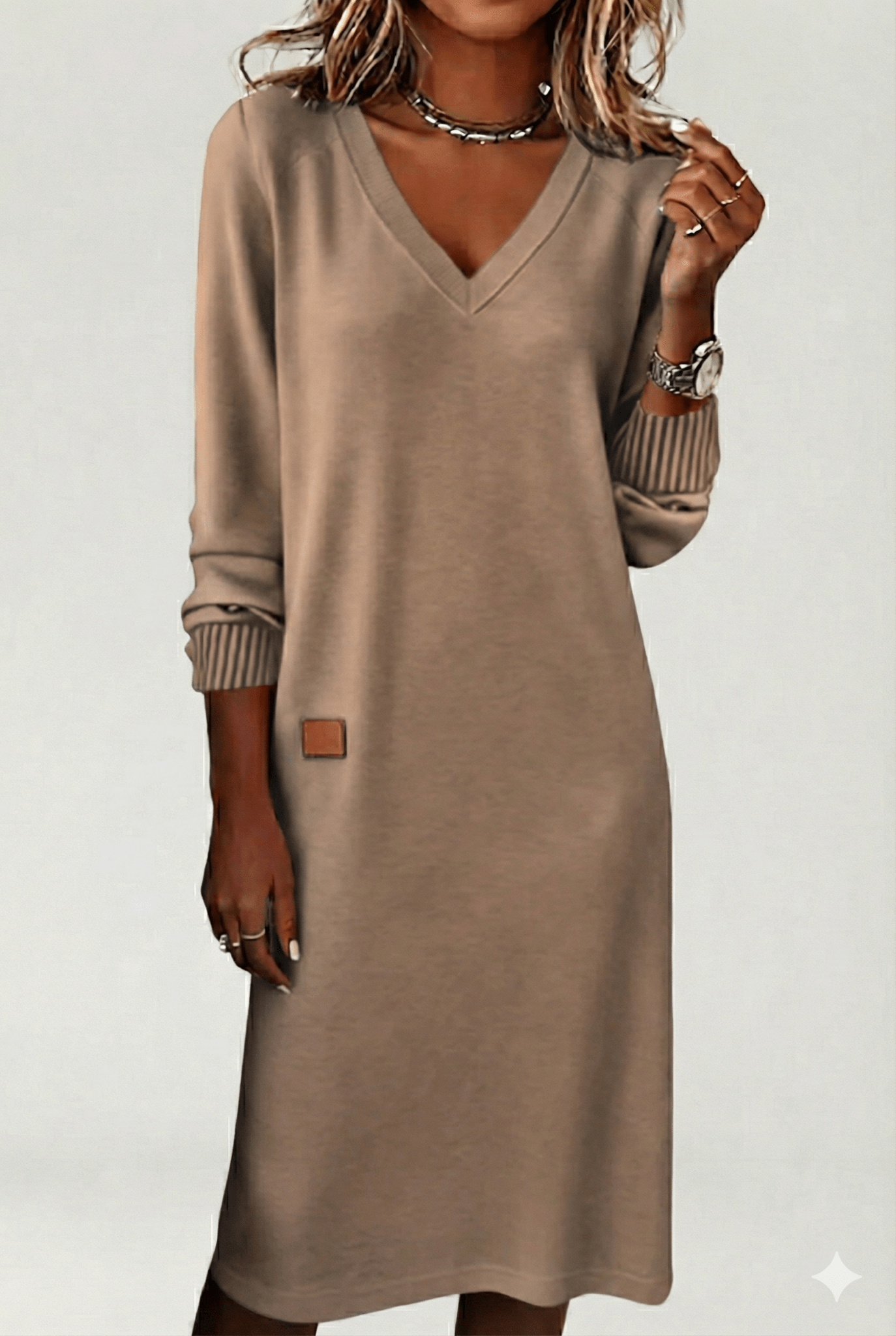 Silvia — Vestido largo de punto suave - Street Atelier
