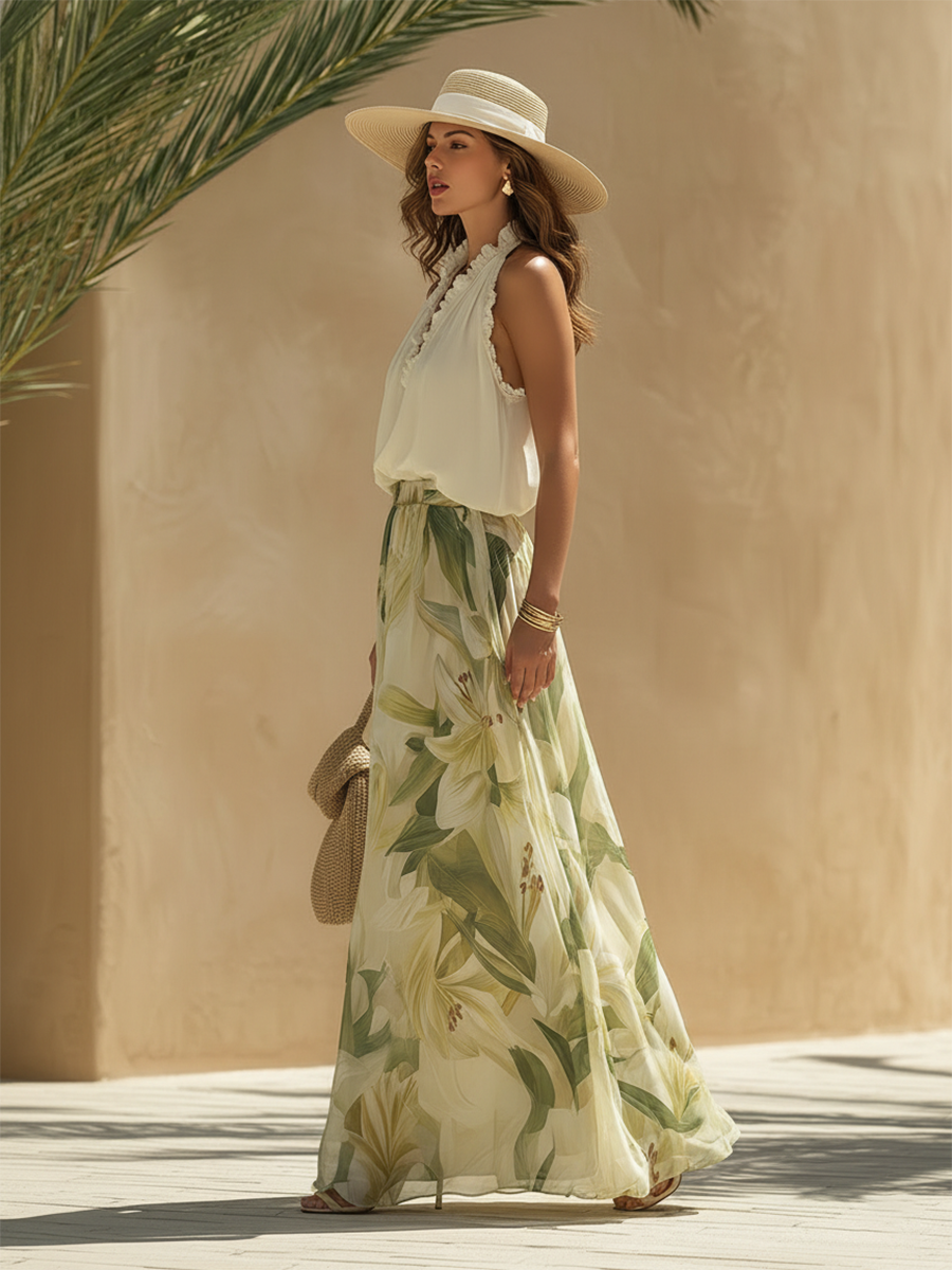 Julia | Conjunto con estampado de lirios