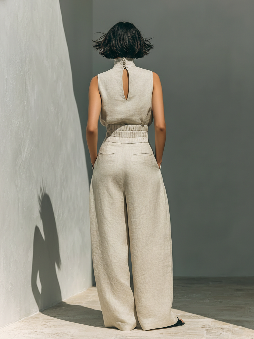 Graciela | Conjunto minimalista de lino