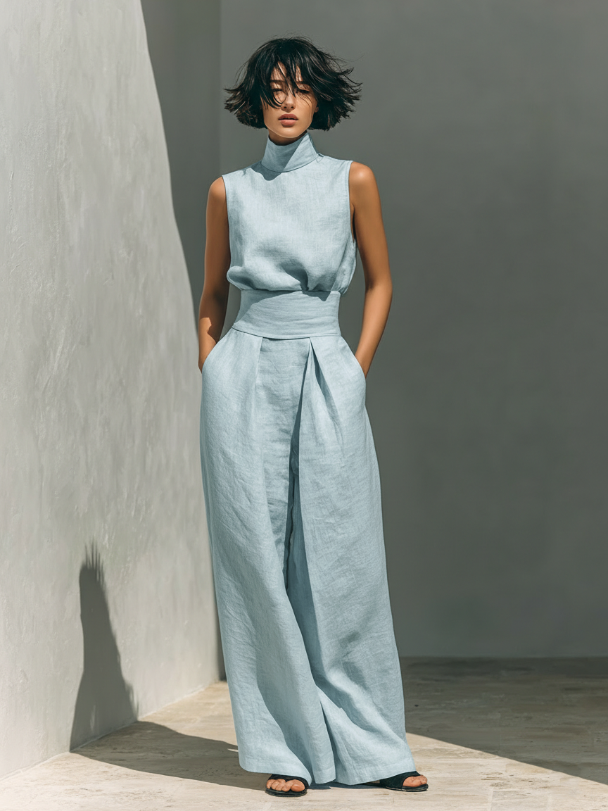 Graciela | Conjunto minimalista de lino