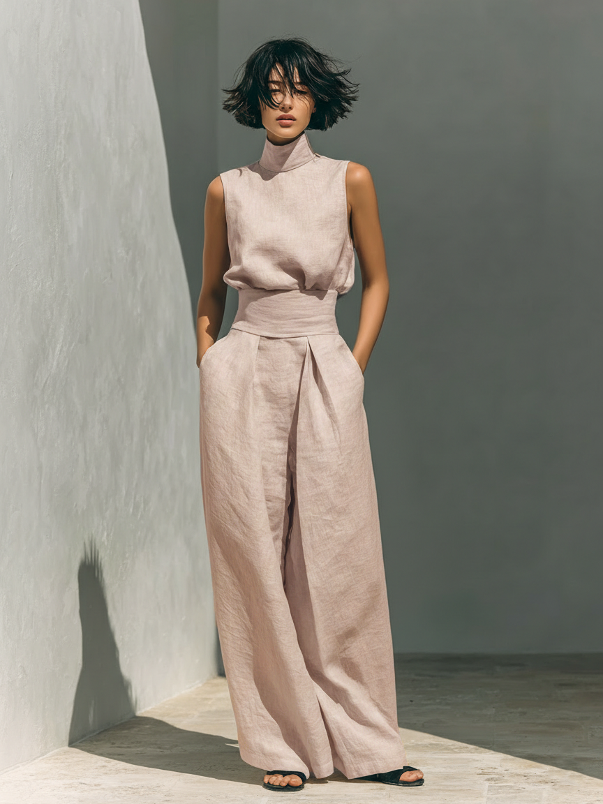 Graciela | Conjunto minimalista de lino