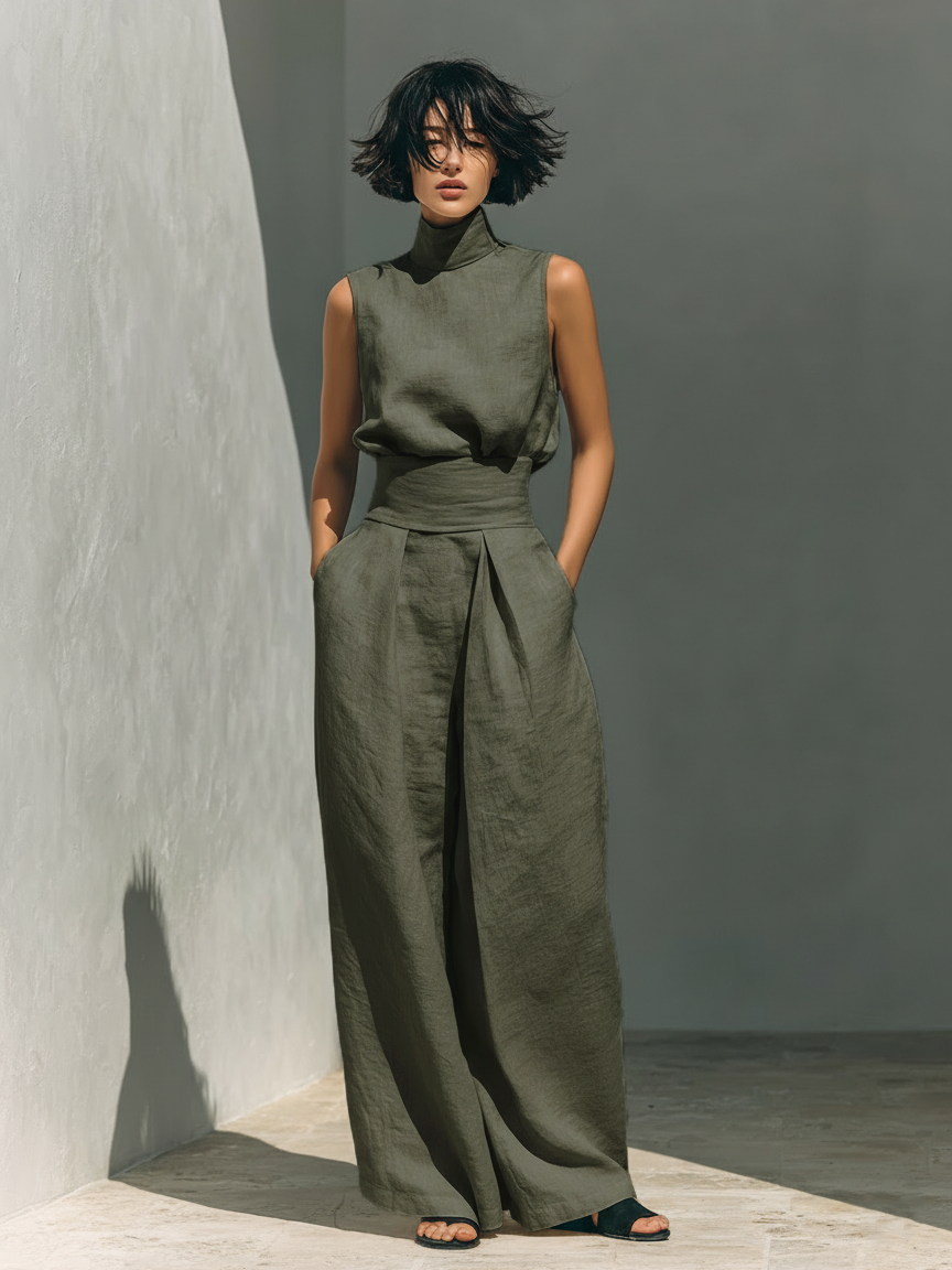 Graciela | Conjunto minimalista de lino