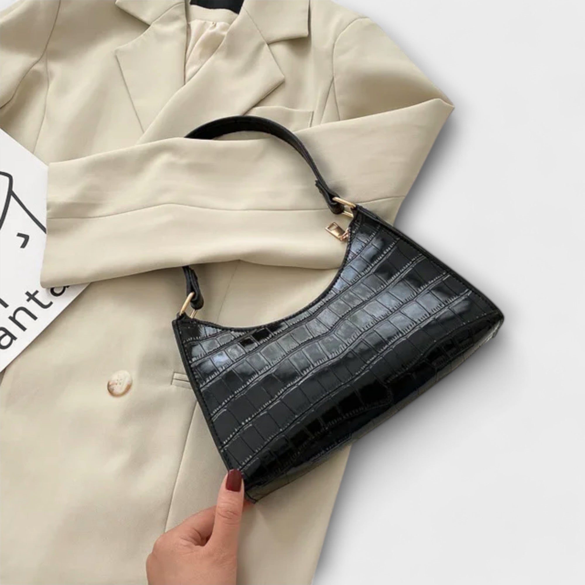 Gabriela | Bolso de cuero brillante - Inés Atelier