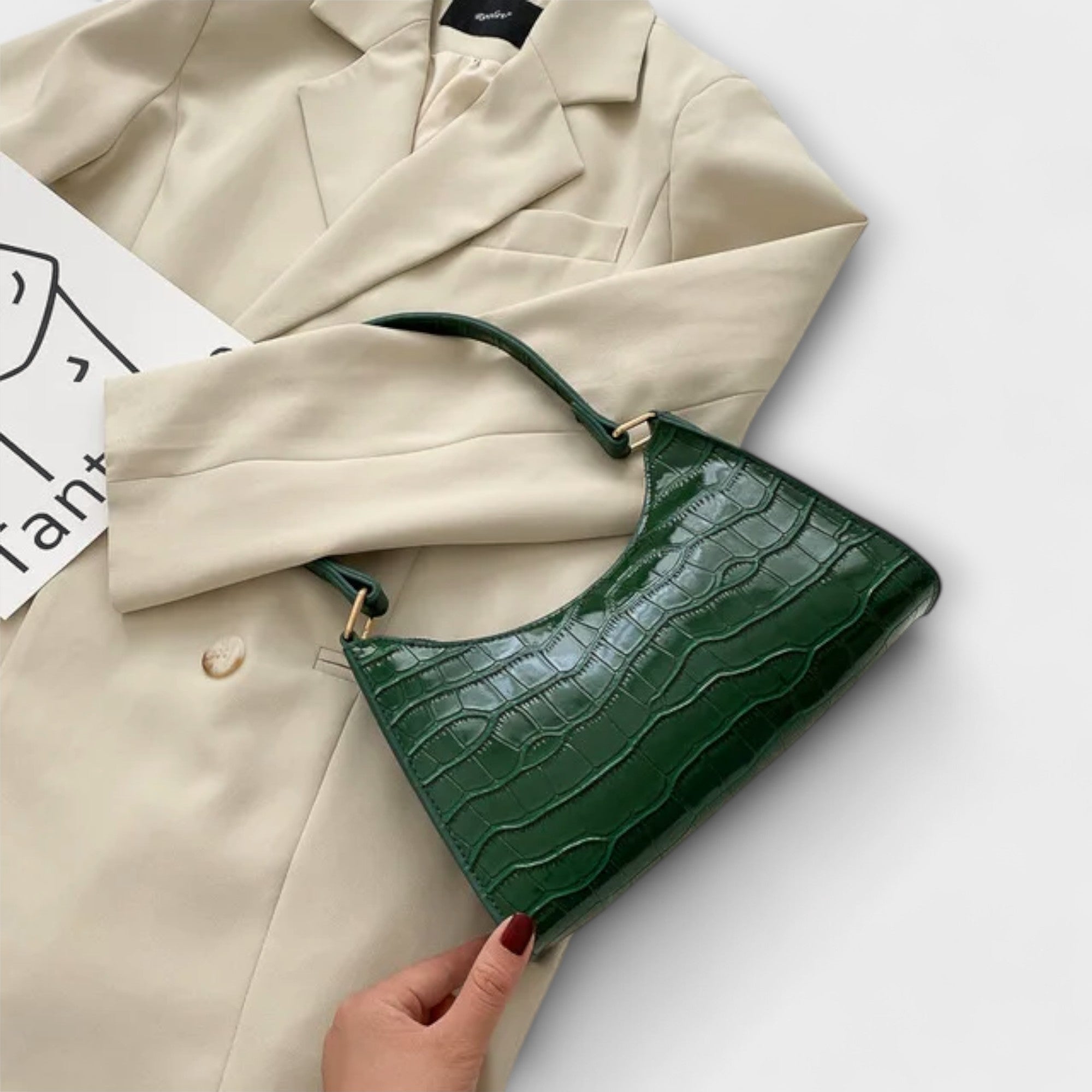 Gabriela | Bolso de cuero brillante - Inés Atelier