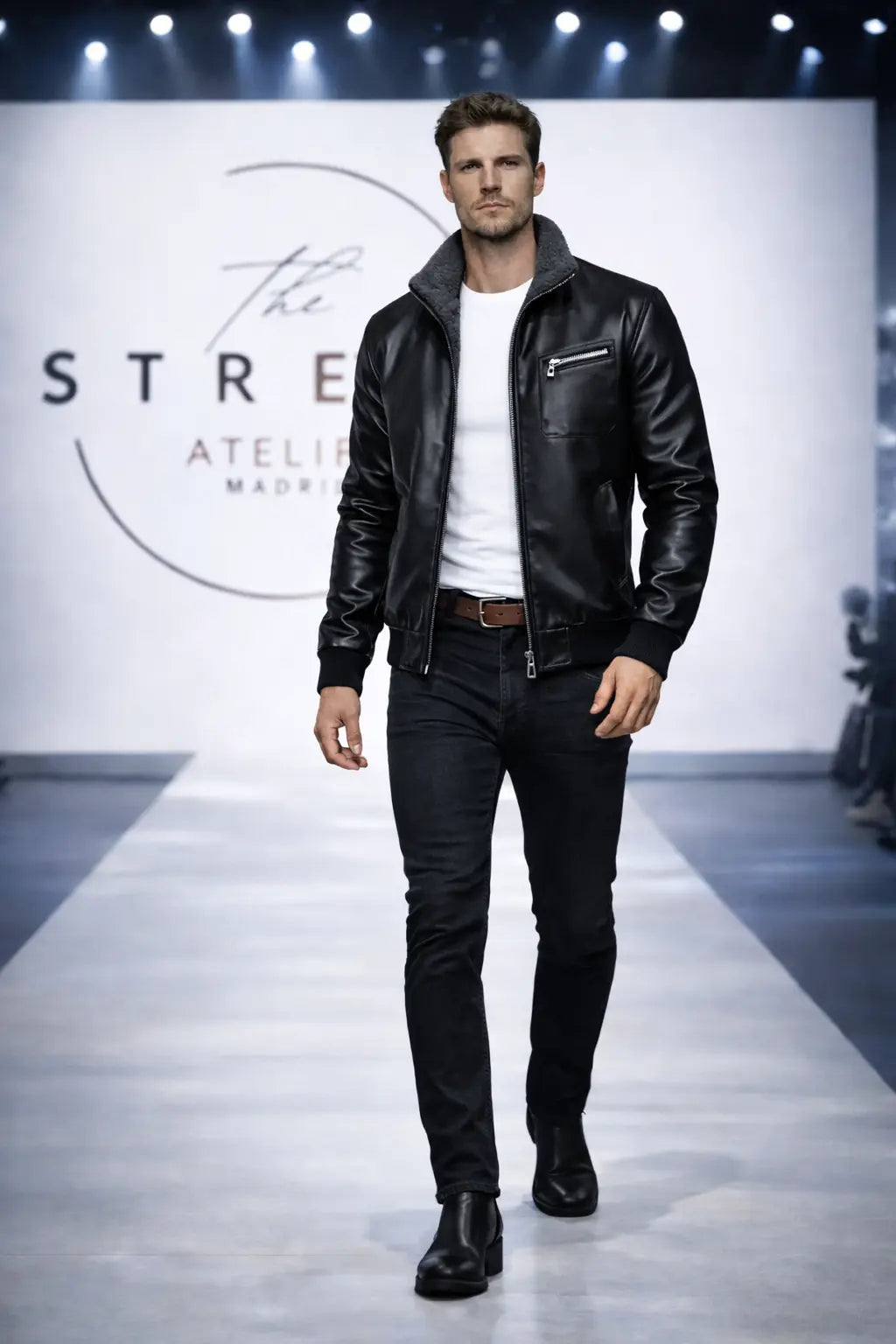 Iván | CHAQUETA DE CUERO NEGRO CON FORRO DE SHERPA