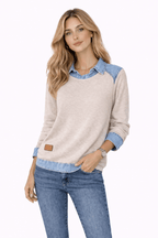 Karina | Jersey combinación con Denim - Street Atelier