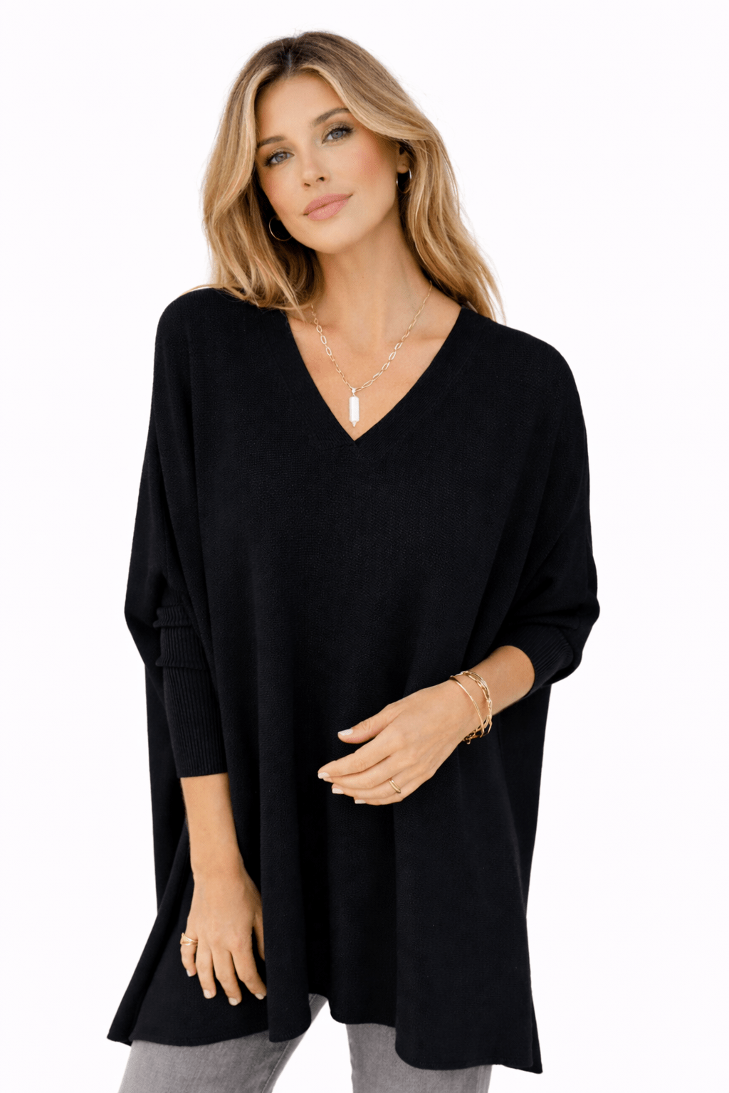 Lucía | Jersey Cuello en V y corte holgado - Street Atelier