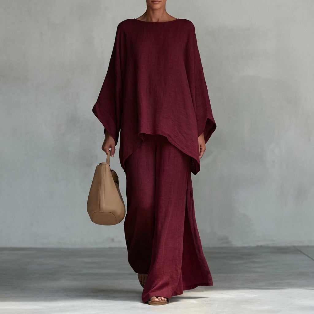 Kalina | Conjunto de Dos Piezas con manga larga y pantalón ancho