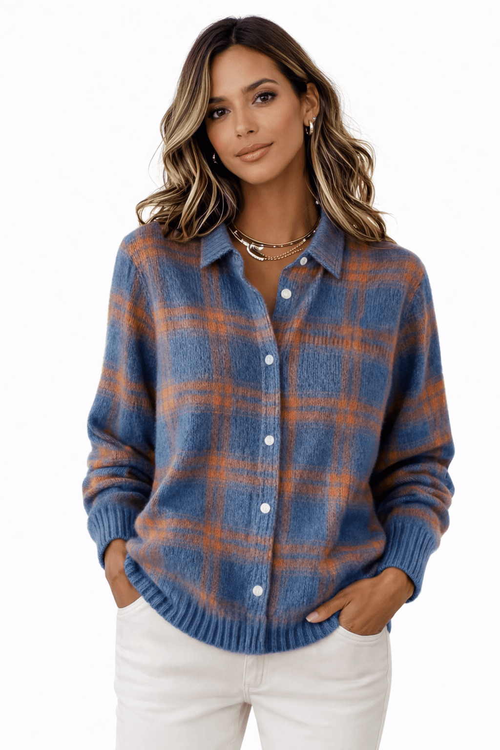 Nadia | Jersey retro a cuadros - Street Atelier