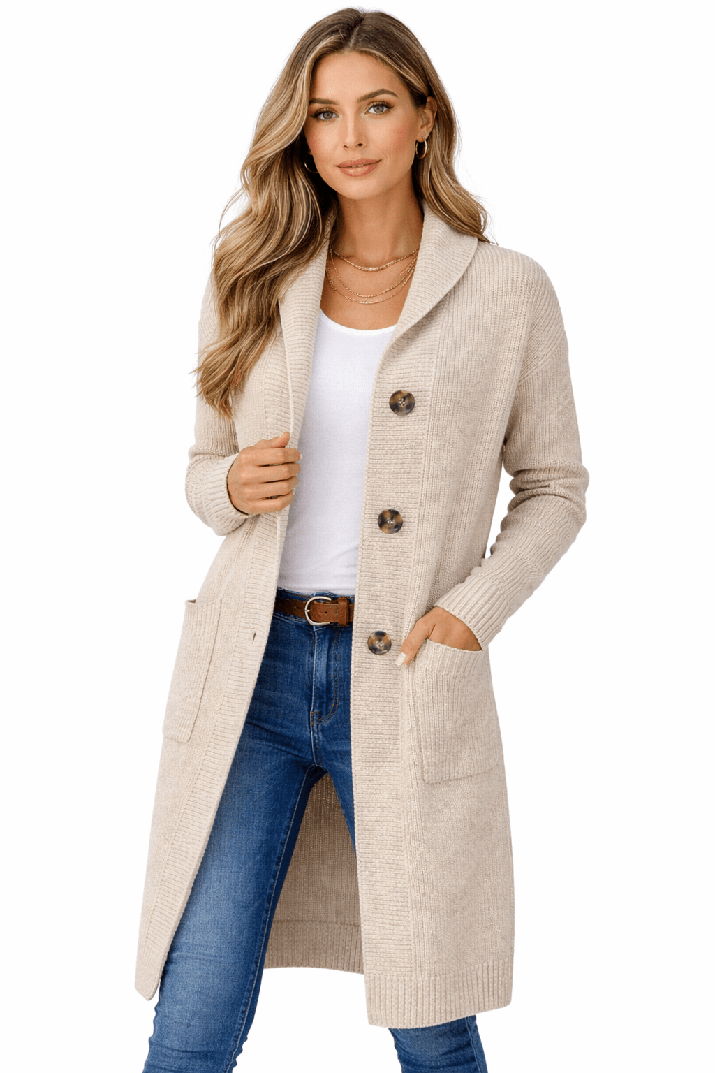 Naiara | Chaqueta de punto larga - Street Atelier