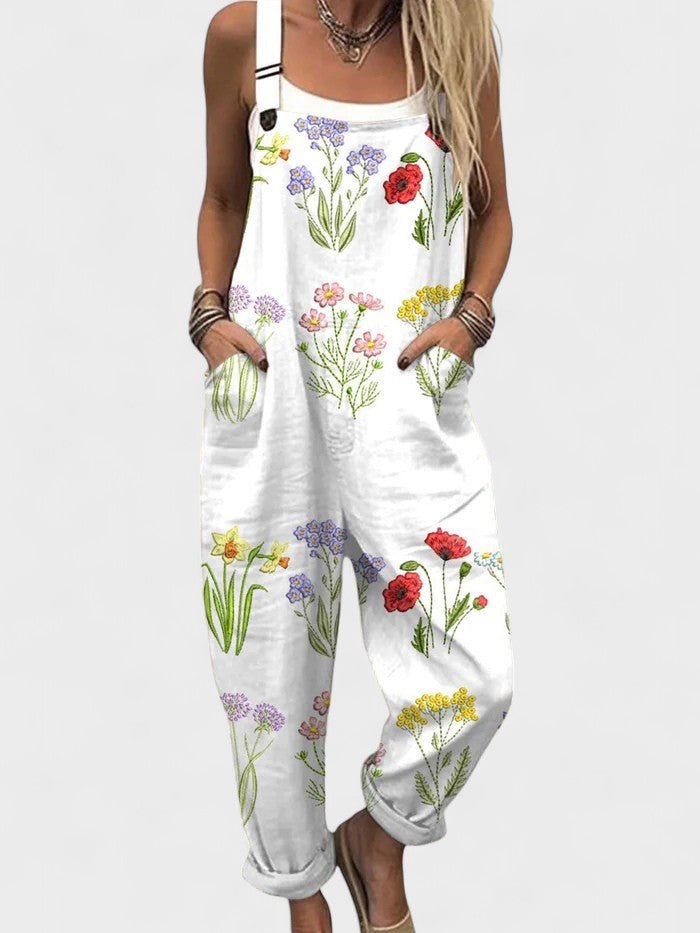 Peto Meadow | Mono Boho Estampado con Tirantes Ajustables