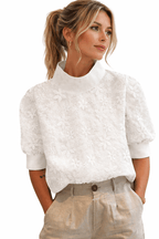 Sabina | Blusa con cuello Mao bordado - Street Atelier