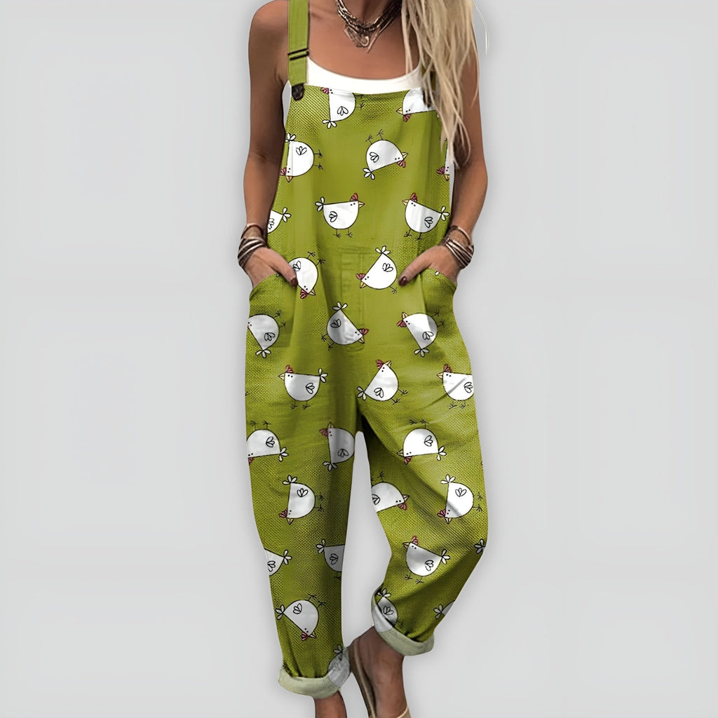 Peto Solana | Mono Boho Estampado con Tirantes Ajustables
