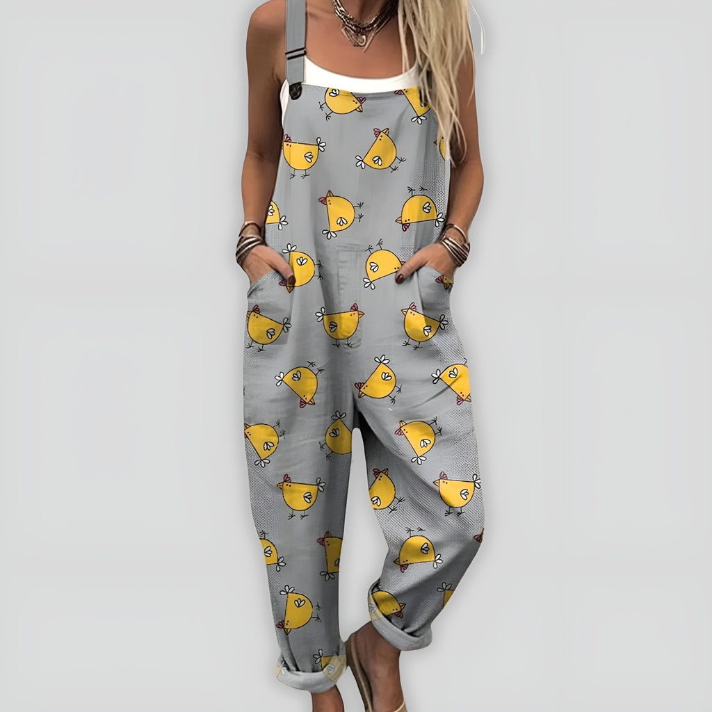 Peto Alba | Mono Boho Estampado con Tirantes Ajustables