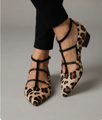 Narciso | Zapatos de tacón con correa estampado leopardo