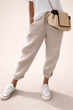 Sonia | Pantalones de lino, informales y elegantes - Street Atelier