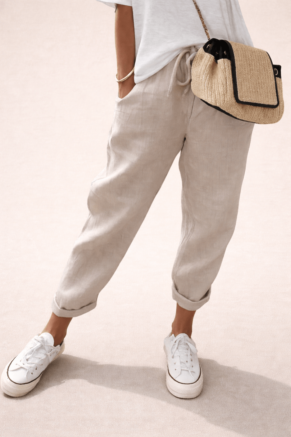 Sonia | Pantalones de lino, informales y elegantes - Street Atelier