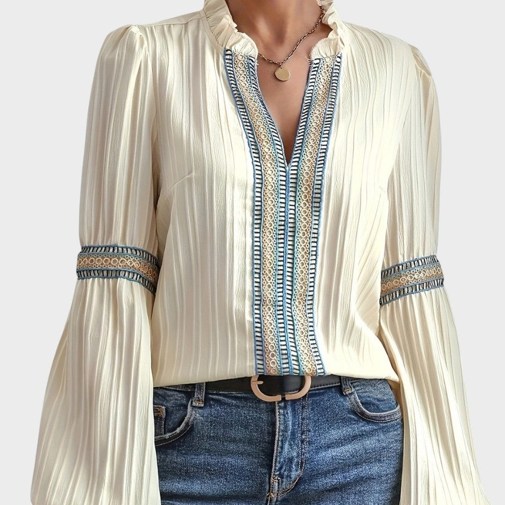 Winona | Blusa Vintage con Cuello en V