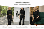 Celia | Elegante conjunto compuesto por top corto y pantalón ancho para mujer. - Inés Atelier