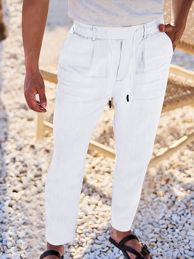 Eduardo | Pantalones de Lino con Cordón