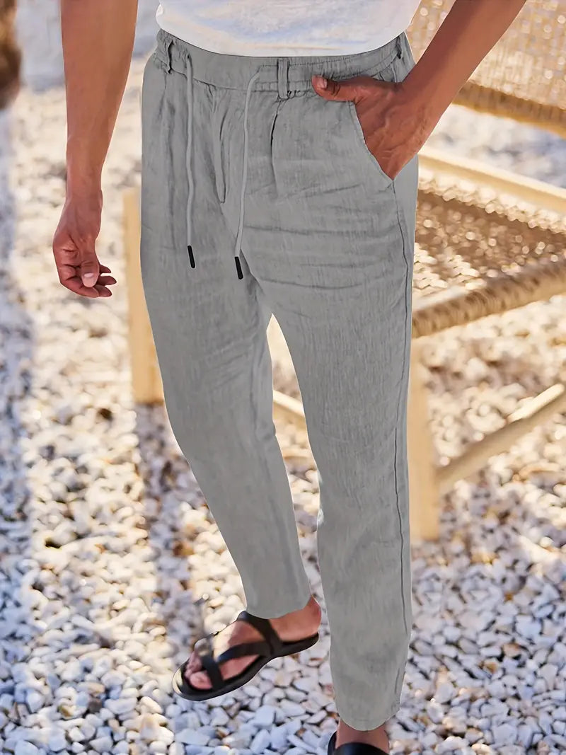 Eduardo | Pantalones de Lino con Cordón