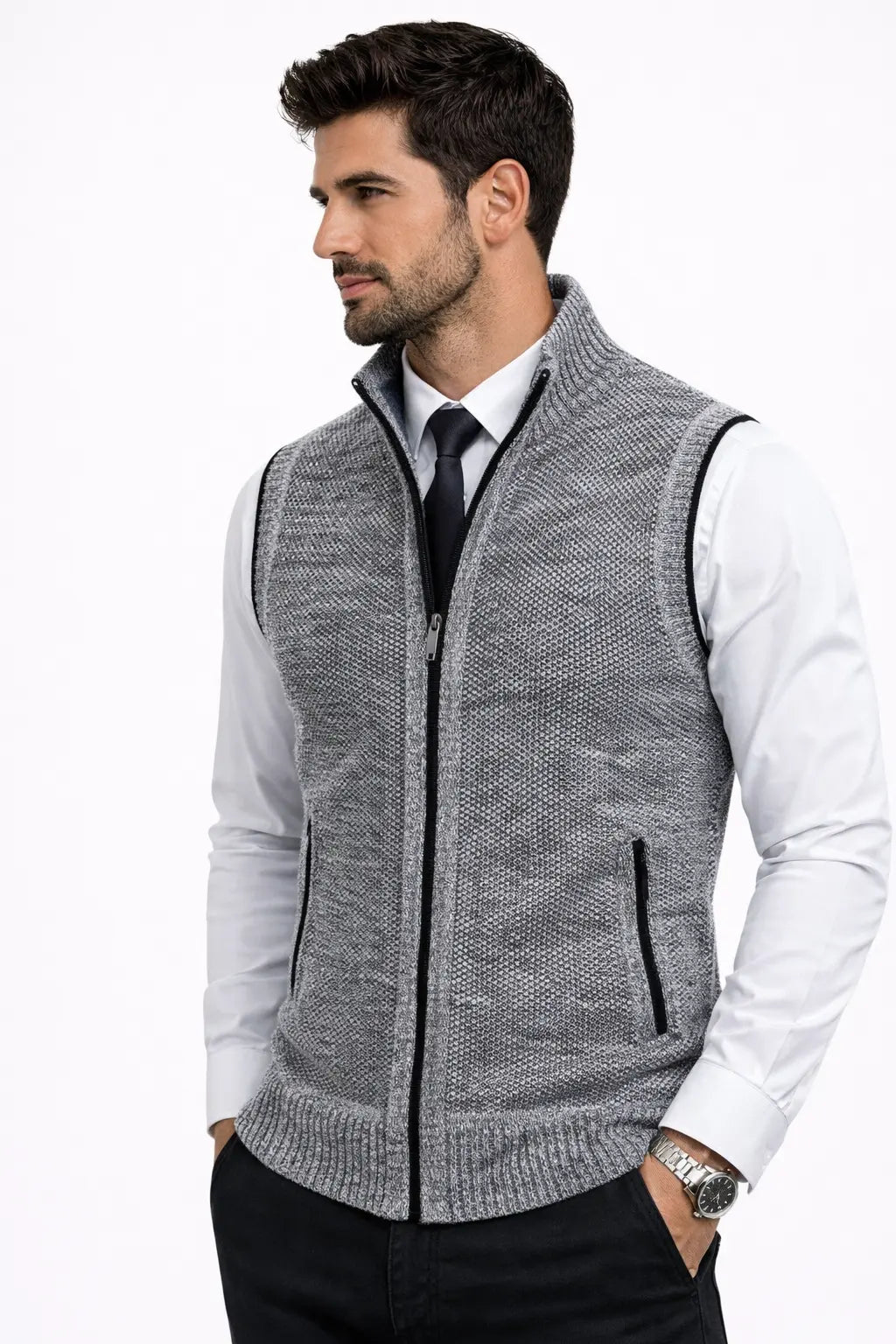 Diego | CHALECO ELEGANTE CON CREMALLERA