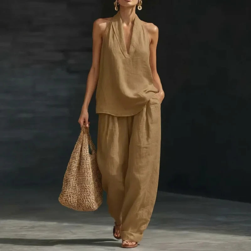 Nerea | Conjunto de dos piezas con textura de lino