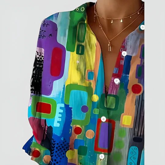 Lilou™ - Alltagstaugliche Bluse mit farbenfrohem Design - Street Atelier