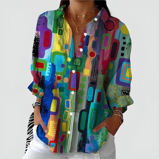 Lilou™ - Alltagstaugliche Bluse mit farbenfrohem Design - Street Atelier
