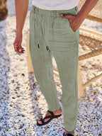 Eduardo | Pantalones de Lino con Cordón