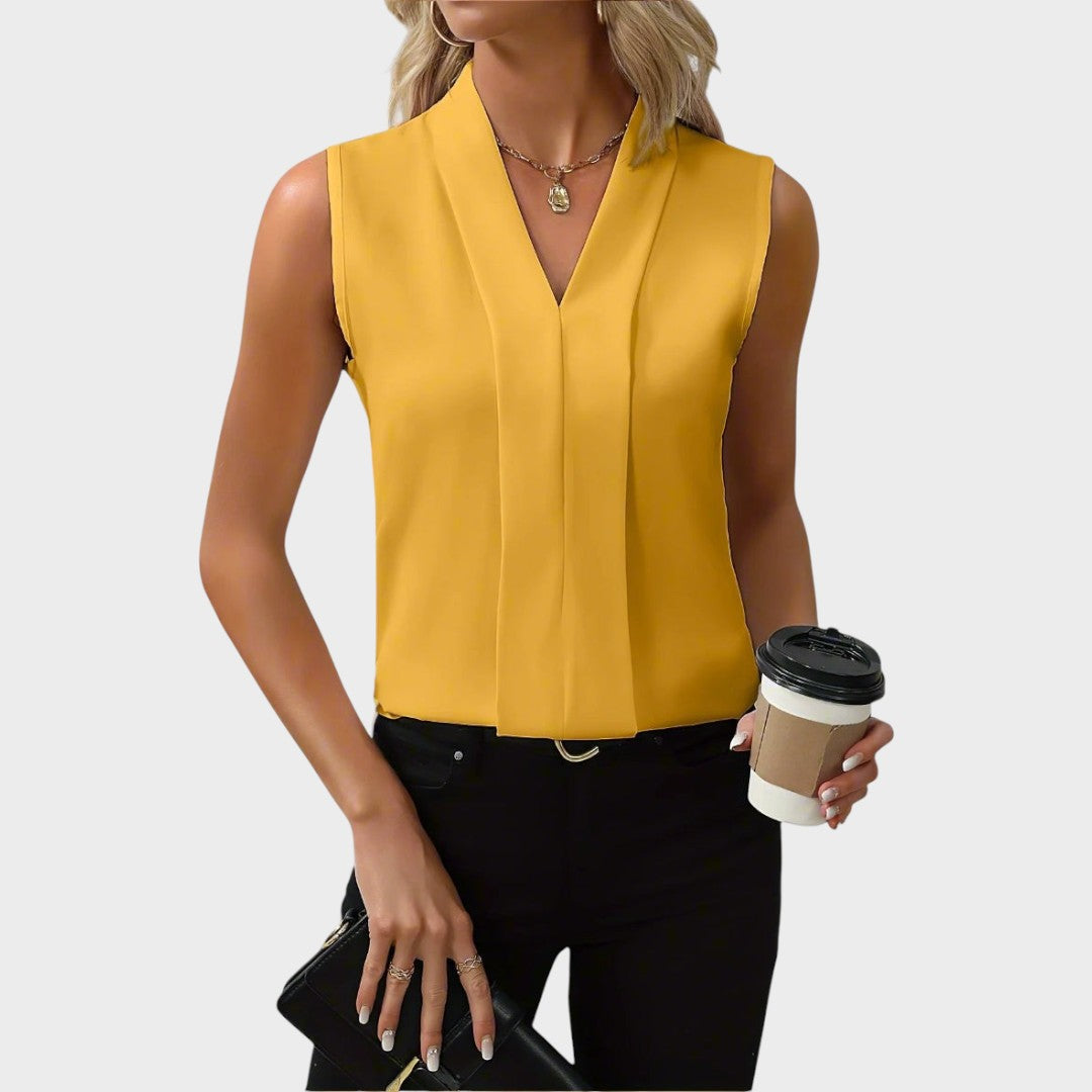 Viviana | Blusa Sin Mangas con Cuello en V