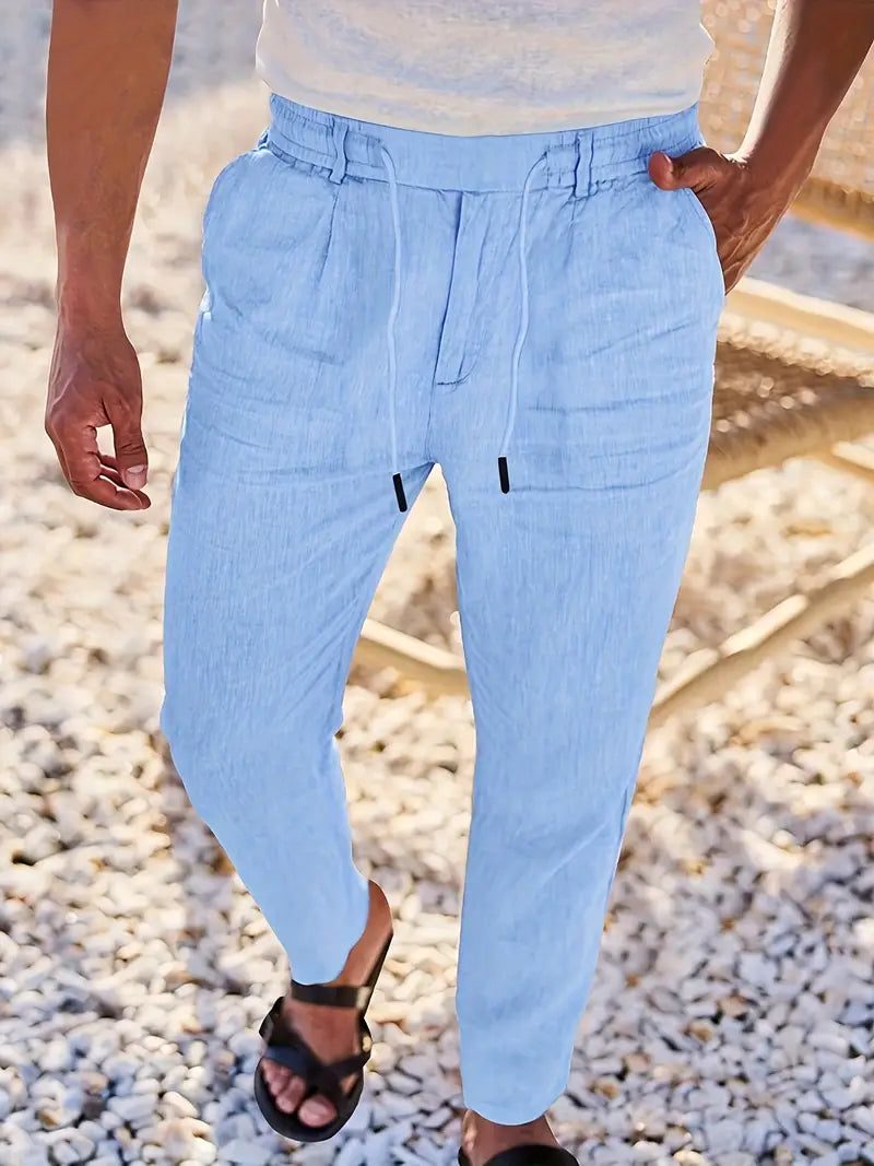 Eduardo | Pantalones de Lino con Cordón