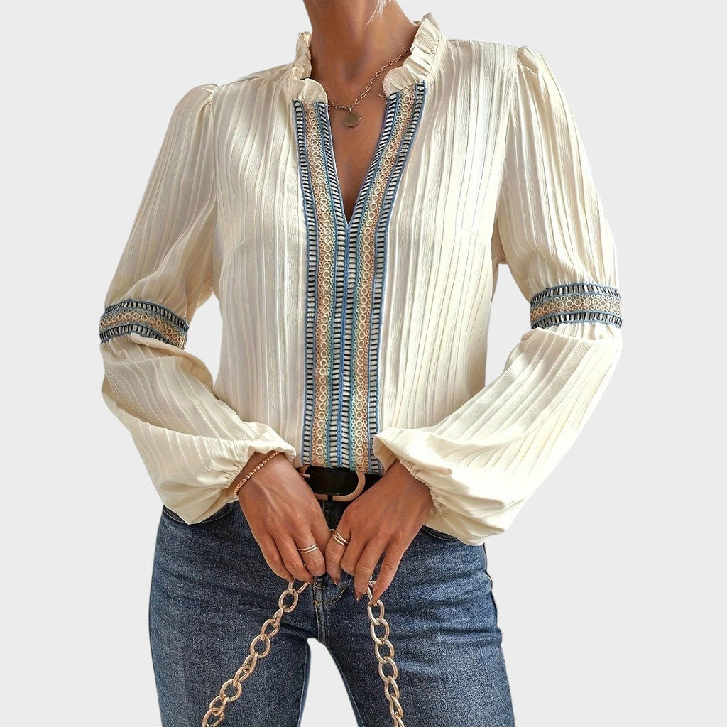 Winona | Blusa Vintage con Cuello en V