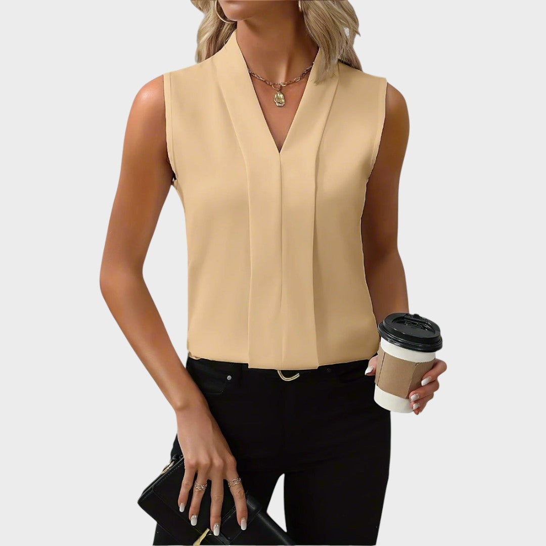Viviana | Blusa Sin Mangas con Cuello en V