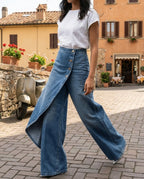 Fabiola | Vaqueros de denim con cierre cruzado