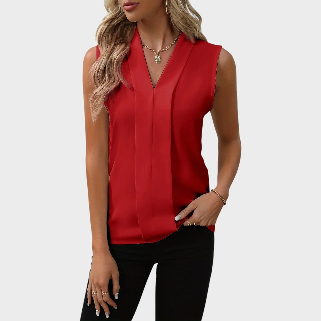 Viviana | Blusa Sin Mangas con Cuello en V