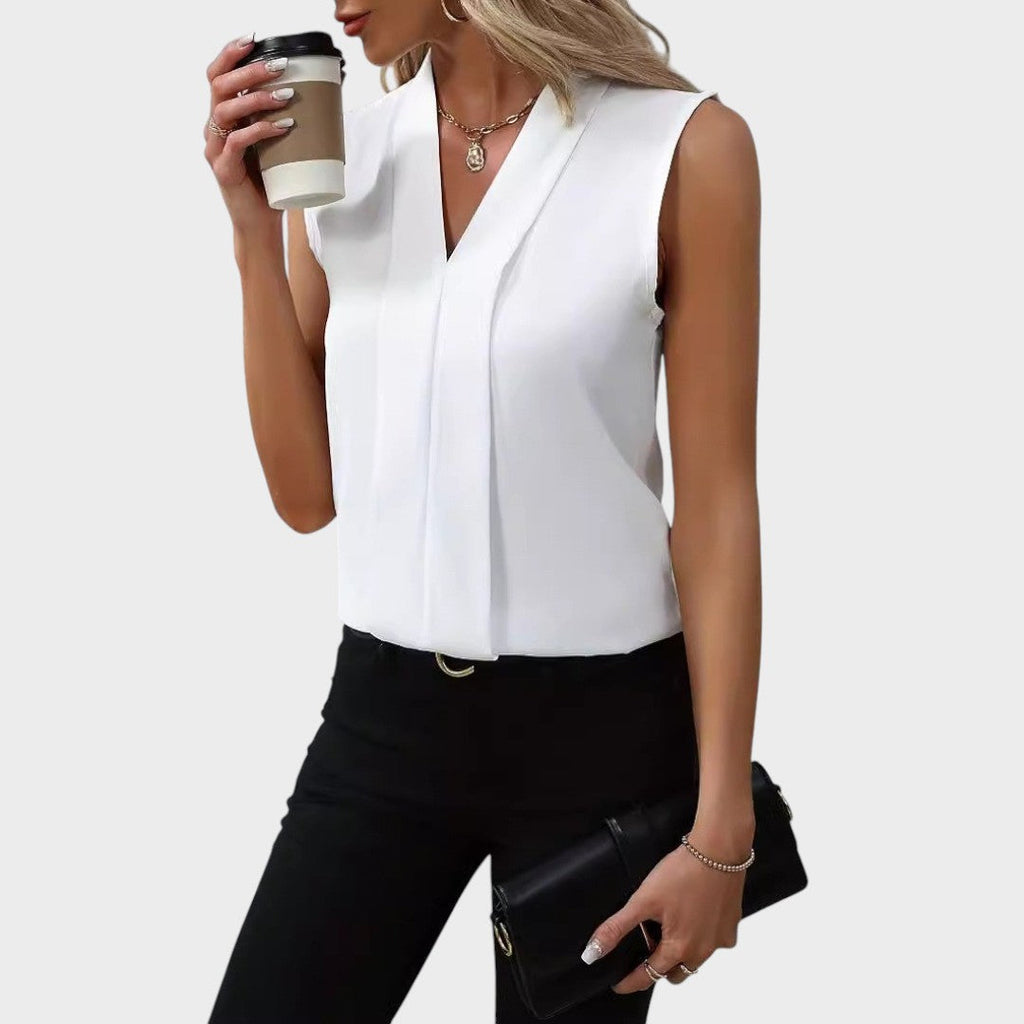 Viviana | Blusa Sin Mangas con Cuello en V