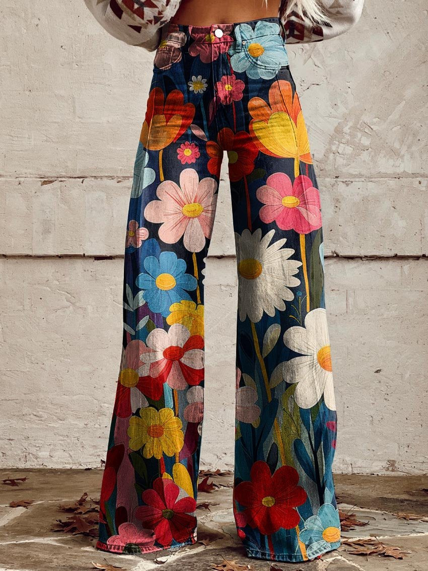 Odette | Pantalones anchos con estampado floral