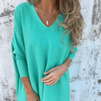 Lucía | Jersey Cuello en V y corte holgado - Inés Atelier