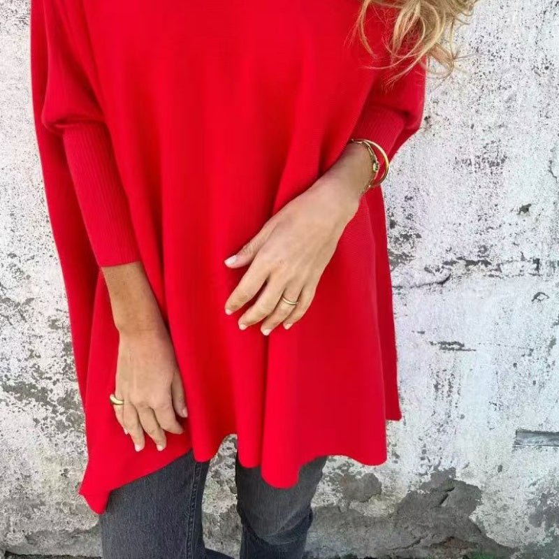 Lucía | Jersey Cuello en V y corte holgado - Inés Atelier