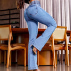 Sara | Vaqueros elásticos con cintura alta - Inés Atelier